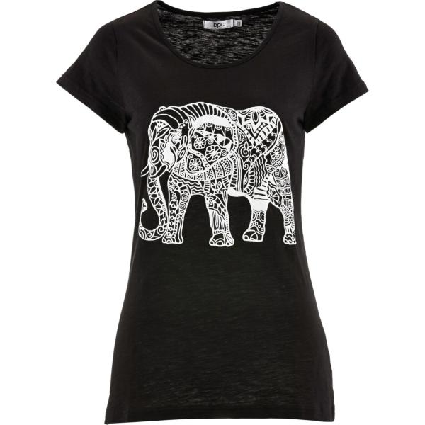 t-shirt bonprix nero con stampe