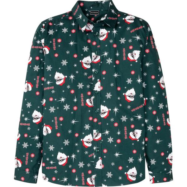 Camicia da uomo in verde scuro a maniche lunghe bonprix bonprix