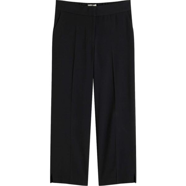 Pantaloni capri da donna in nero pece in viscosa bonprix
