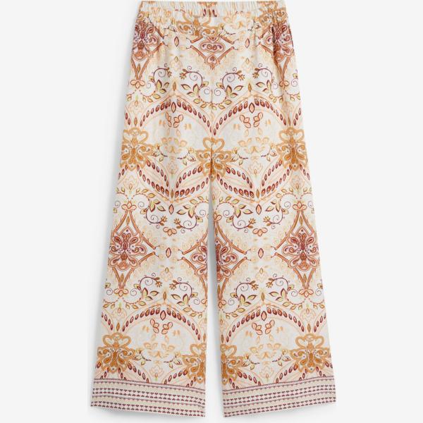pantaloni a palazzo bonprix bianco