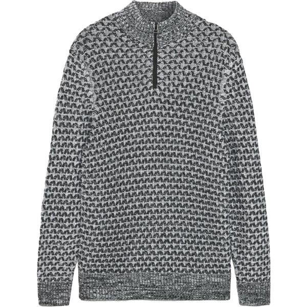 Pullover da uomo in nero pece collo alto con zip bonprix bonprix