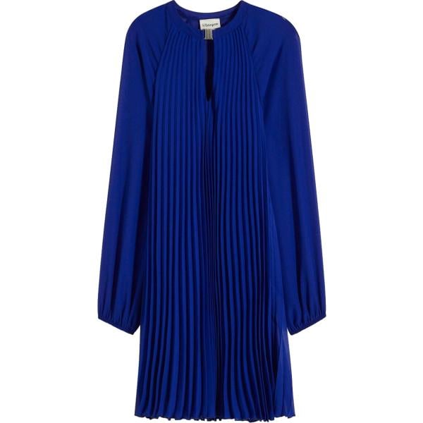 Vestito corto da donna in blu scuro plissè corto bonprix