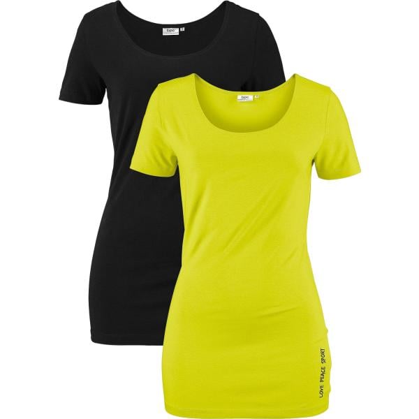 t-shirt sportive bonprix giallo con stampe