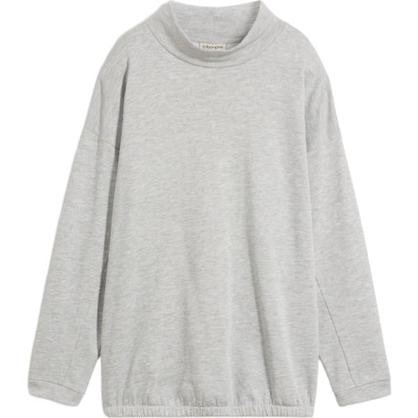 Felpa da donna in grigio chiaro in cotone organico bonprix