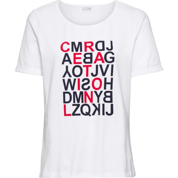 t-shirt Bodyflirt bianco con stampe
