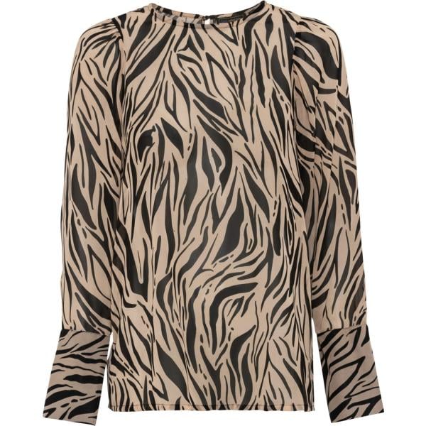 bluse bonprix marrone animalier