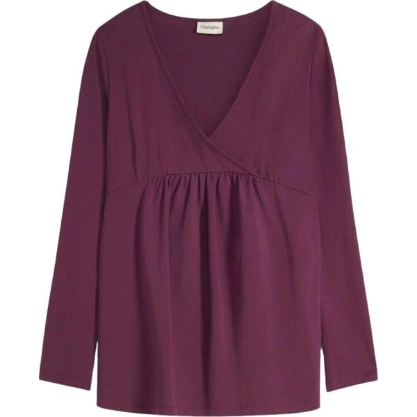 T-shirt da donna in rosso classico premaman a maniche lunghe in cotone bonprix bonprix