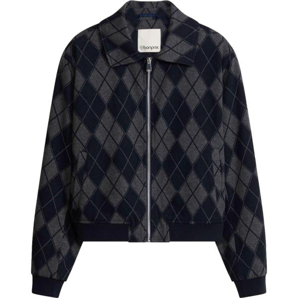 Bomber da donna in blu scuro in lana bonprix bonprix