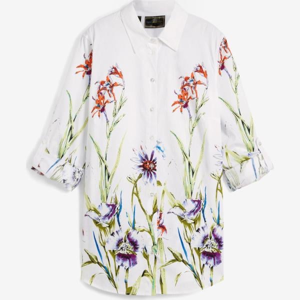 camicie bonprix bianco a fiori