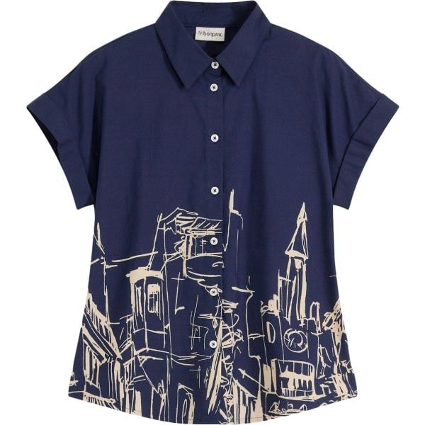 camicie a manica corta bonprix blu