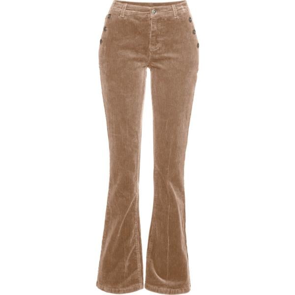 Pantalone bootcut in velluto elasticizzato marrone Bodyflirt nero