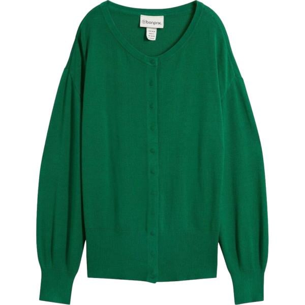 Cardigan da donna in verde scuro in viscosa bonprix