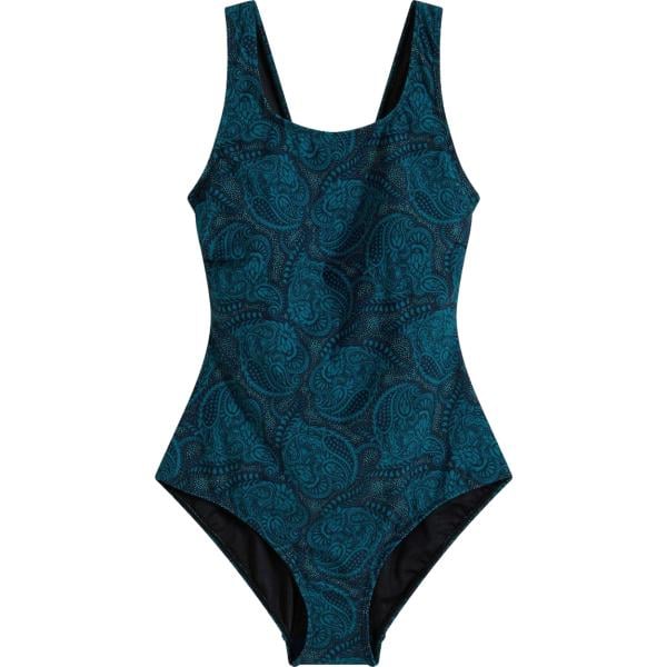 Costume intero da donna in blu scuro modellante bonprix