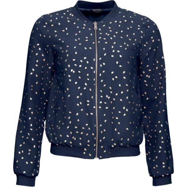 Giubbotto fantasia effetto metallizzato con tasche blu Bpc selection