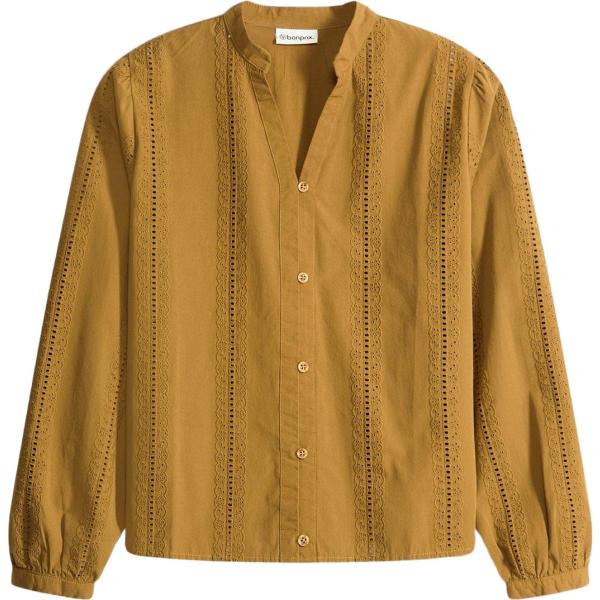 bluse bonprix marrone