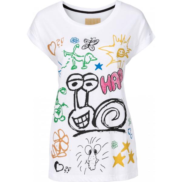 t-shirt Rainbow bianco con stampe