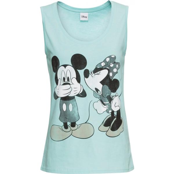 Top con stampa blu Rainbow grigio