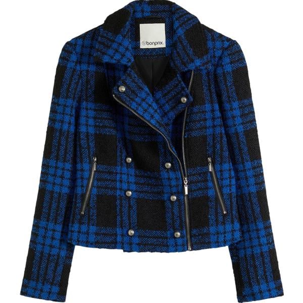blazer bonprix nero a quadri