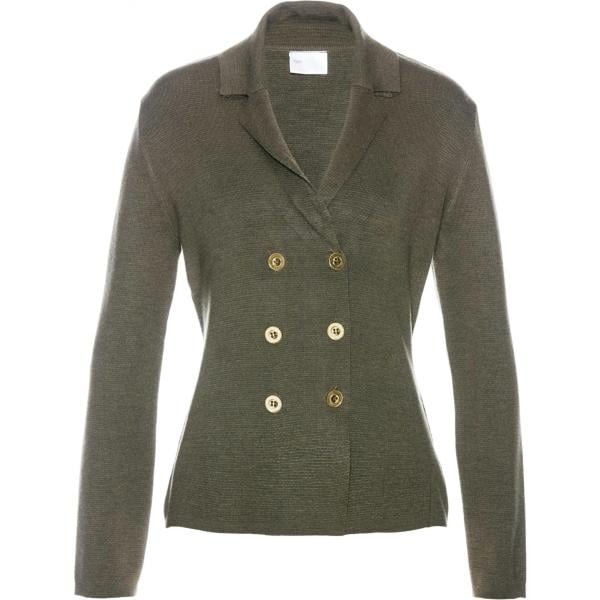 Cardigan doppiopetto verde Bpc bonprix collection marrone