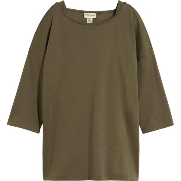 T-shirt da donna in verde scuro in cotone bonprix bonprix