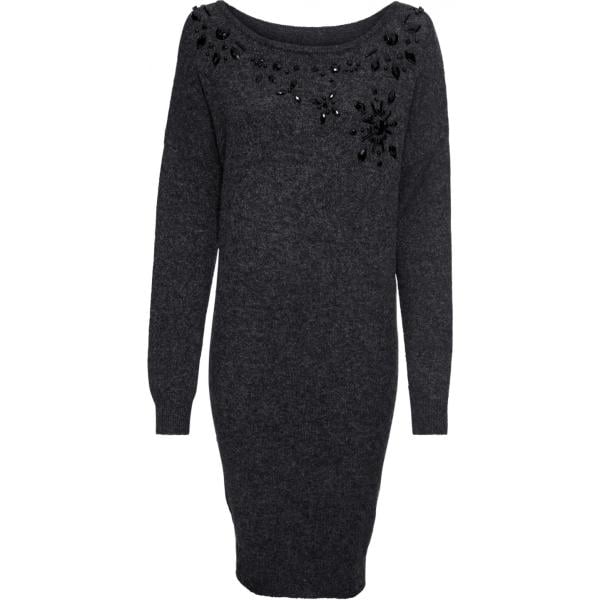 Vestito con scollo in in maglia nero Bodyflirt nero