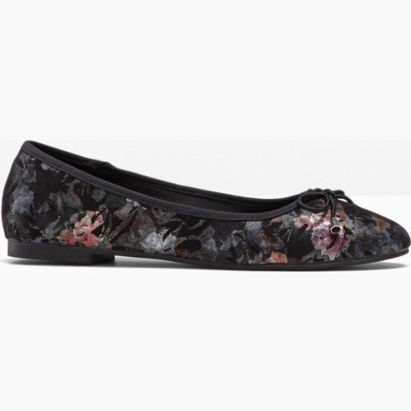 Ballerine fantasia floreale nero Bpc selection nero fantasia
