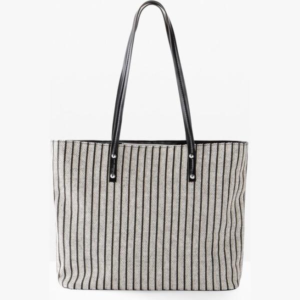 shopping bag Bpc bonprix collection grigio a righe