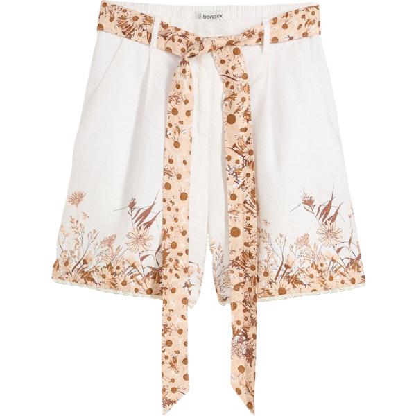 shorts bonprix bianco a fiori