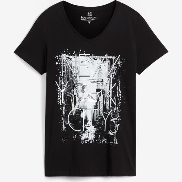 t-shirt bonprix nero