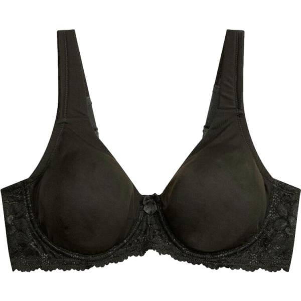 Reggiseno da donna in nero pece con fiocco con spalline bonprix