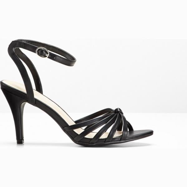 Sandali con tacco spillo e fibbia nero Bodyflirt nero