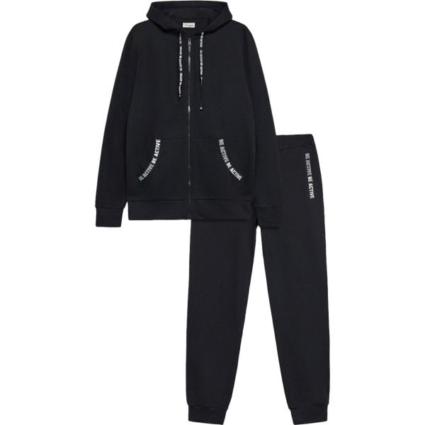 Tuta sportiva da uomo in nero pece bonprix