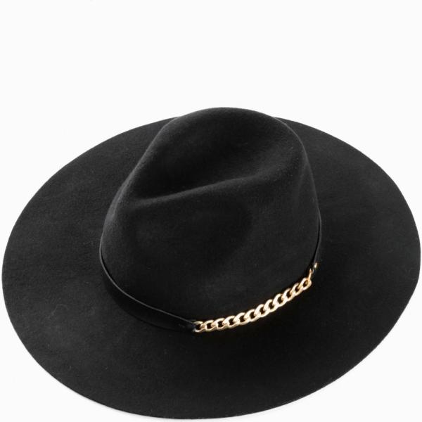 Cappello con catena in pelle sintetica nero Bpc bonprix collection nero