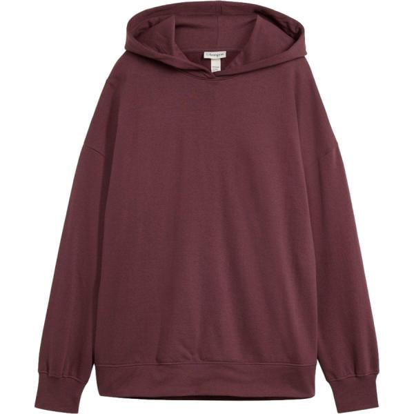 Felpa con cappuccio da donna in marrone scuro collo con cappuccio bonprix