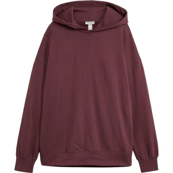 Felpa con cappuccio da donna in marrone scuro collo con cappuccio bonprix
