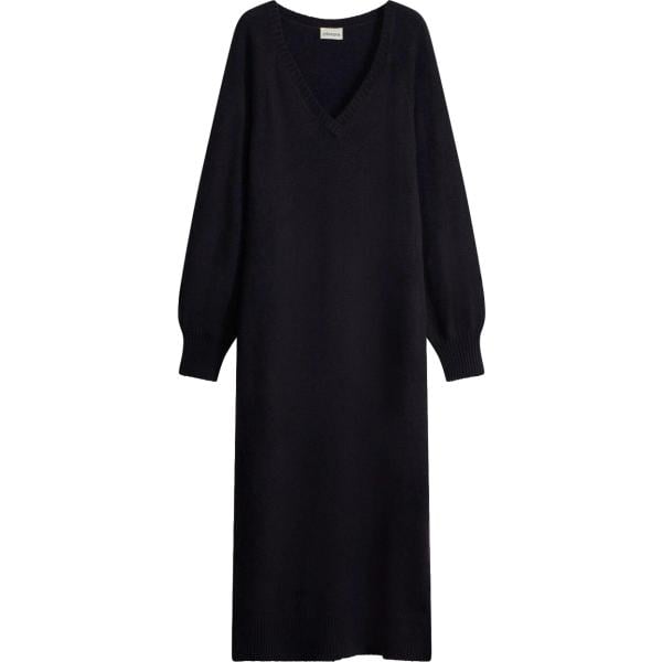 Vestito longuette/midi da donna in nero pece lavorato a maglia bonprix bonprix