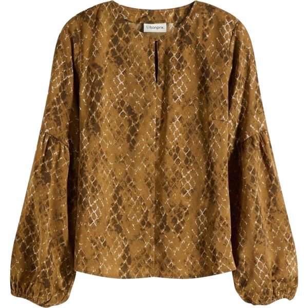 bluse bonprix marrone