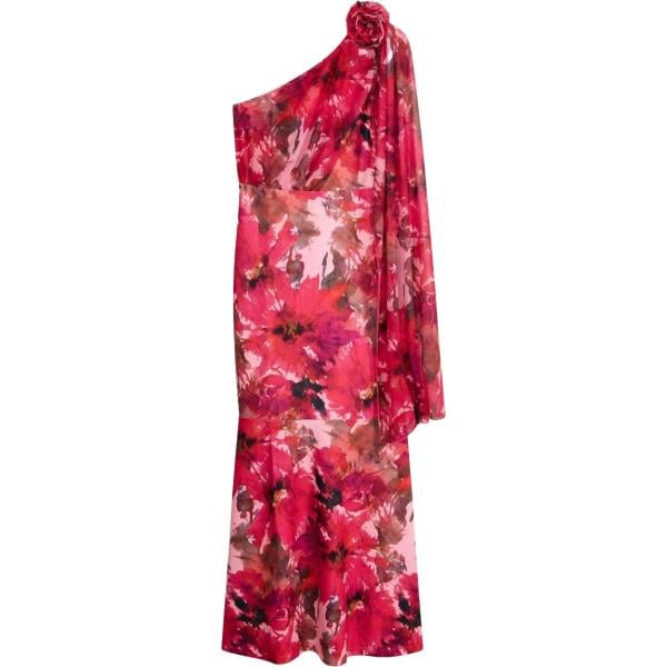 vestiti asimmetrici bonprix rosso a fiori