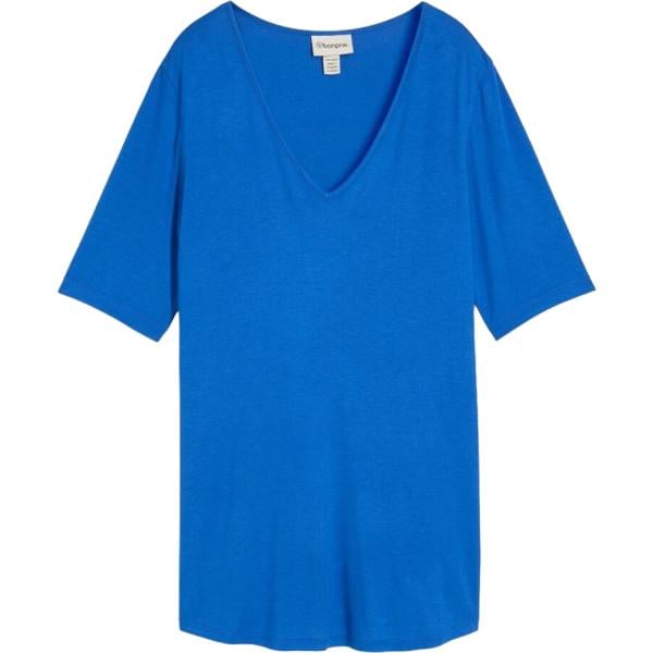 T-shirt da donna in blu scuro lungo bonprix bonprix