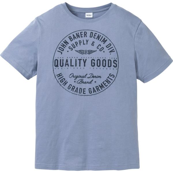 t-shirt John Baner JEANSWEAR blu con stampe