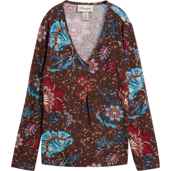 Blusa da donna in marrone scuro lungo bonprix bonprix