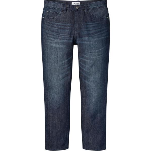Jeans dritti da uomo in blu scuro in denim bonprix
