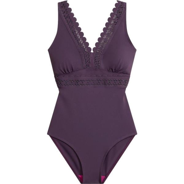 Costume intero da donna in viola scuro bonprix