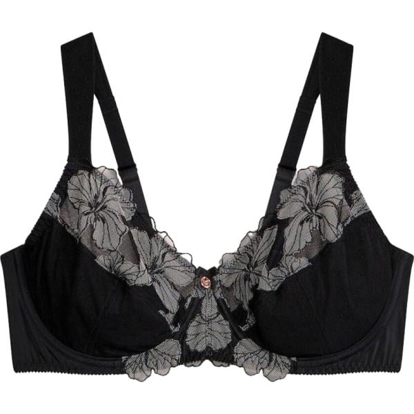 Reggiseno da donna in nero pece con spalline bonprix