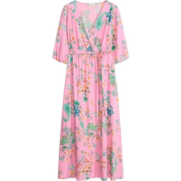 vestiti midi/longuette bonprix rosa con stampe