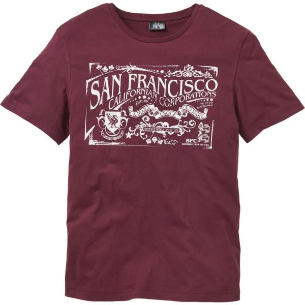 t-shirt Bpc bonprix collection rosso con stampe