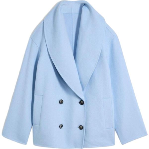 Caban da donna in blu scuro in lana bonprix