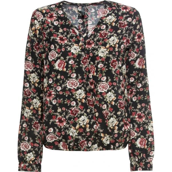 bluse Rainbow nero a fiori