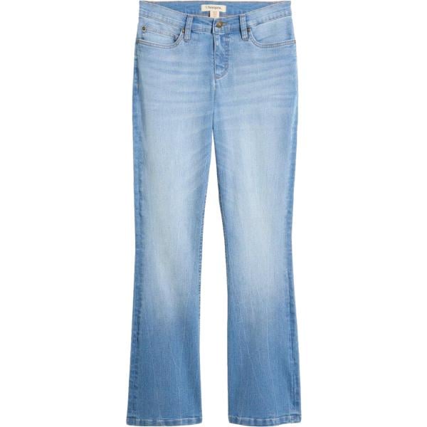 Jeans bootcut da donna in azzurro a vita alta in denim bonprix