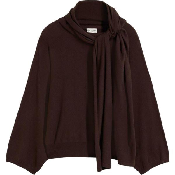Pullover da donna in marrone scuro in viscosa bonprix